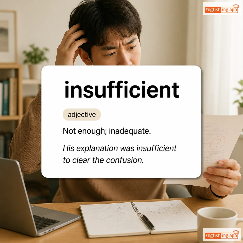 insufficient definition card — visual illustration of the meaning
