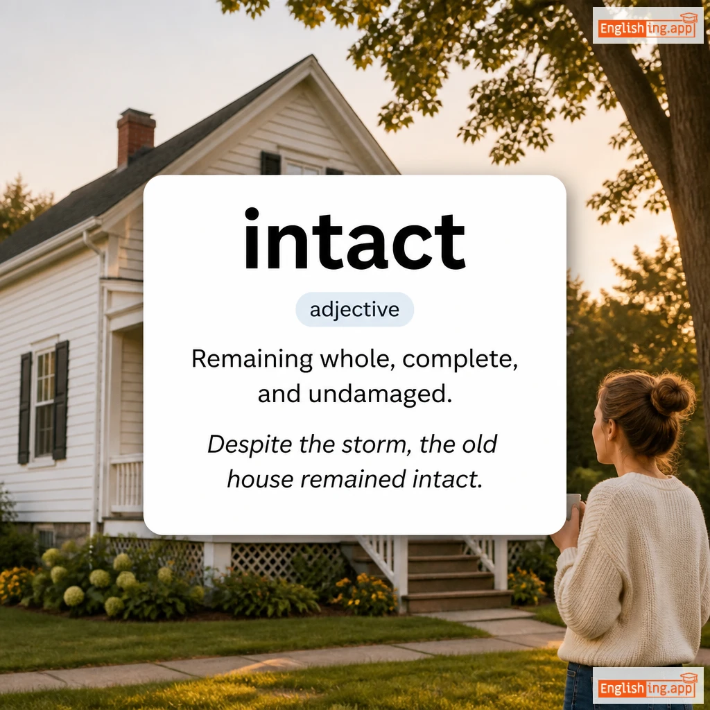 intact definition card — visual illustration of the meaning