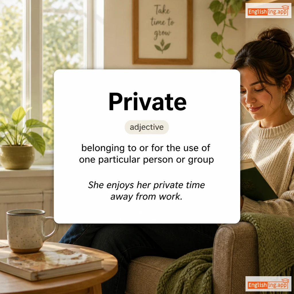 Private definition card — visual illustration of the meaning