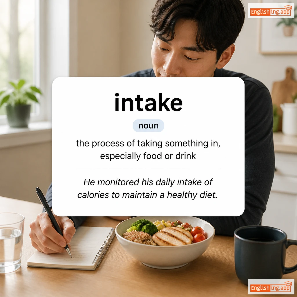 intake definition card — visual illustration of the meaning
