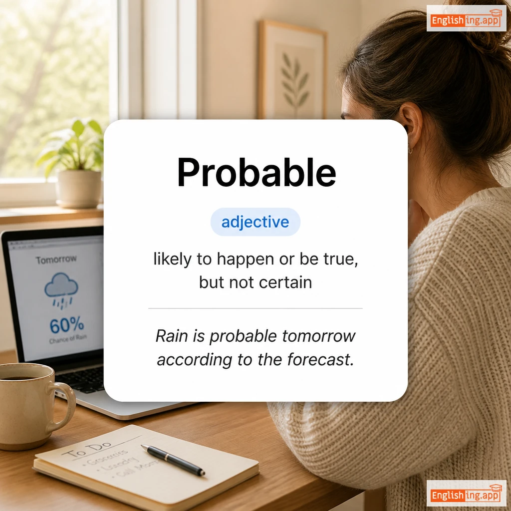 Probable definition card — visual illustration of the meaning