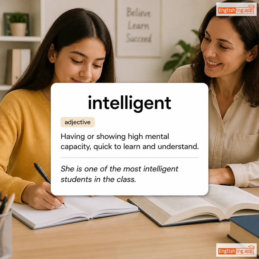 intelligent definition card — visual illustration of the meaning