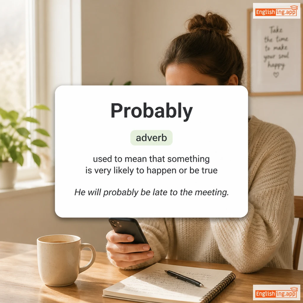 Probably definition card — visual illustration of the meaning