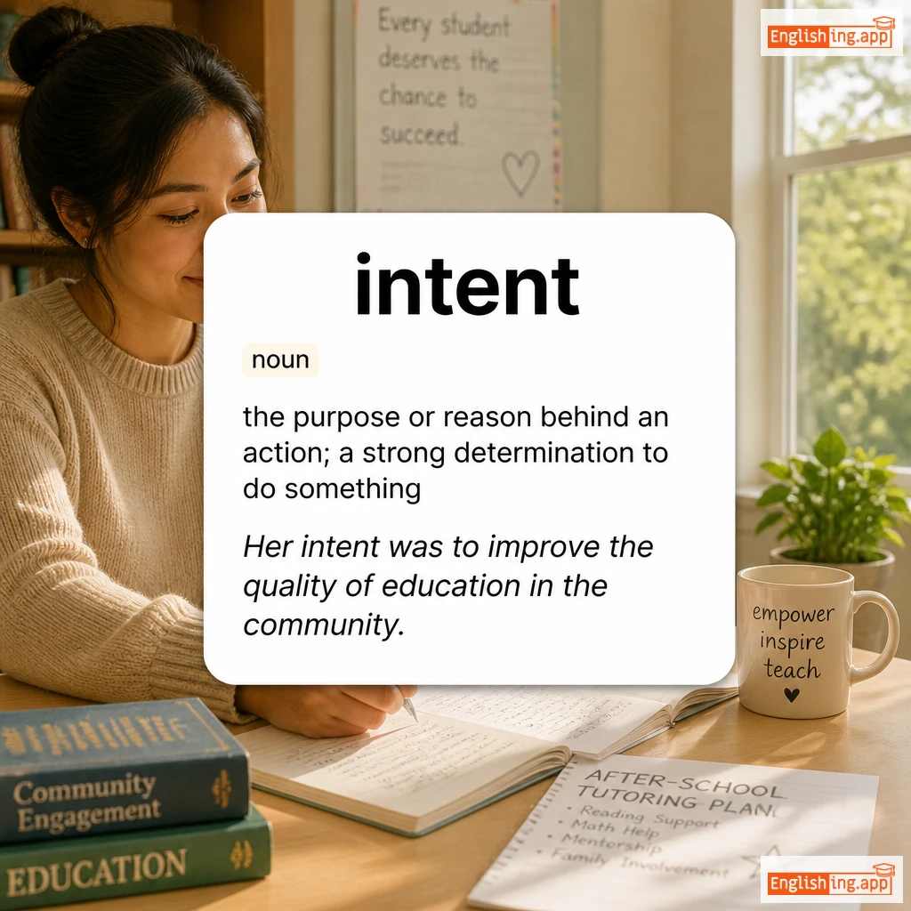 intent definition card — visual illustration of the meaning