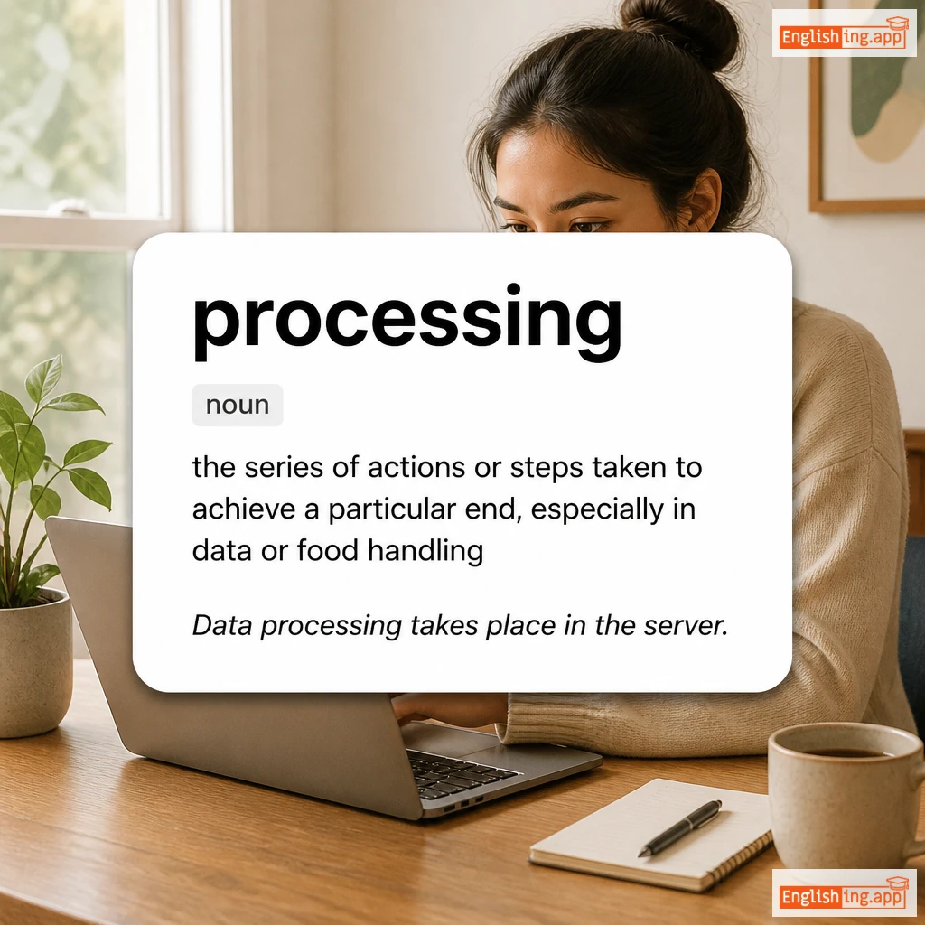 processing definition card — visual illustration of the meaning