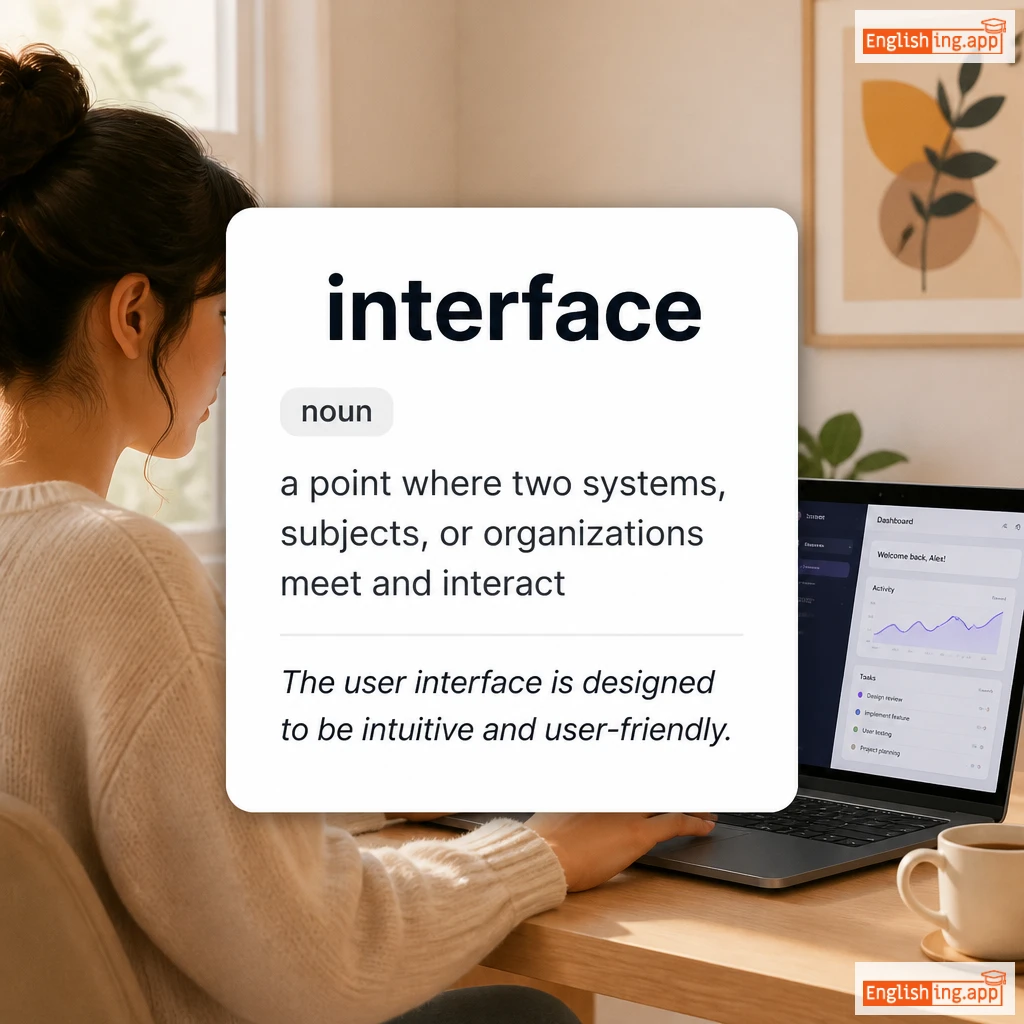 interface definition card — visual illustration of the meaning