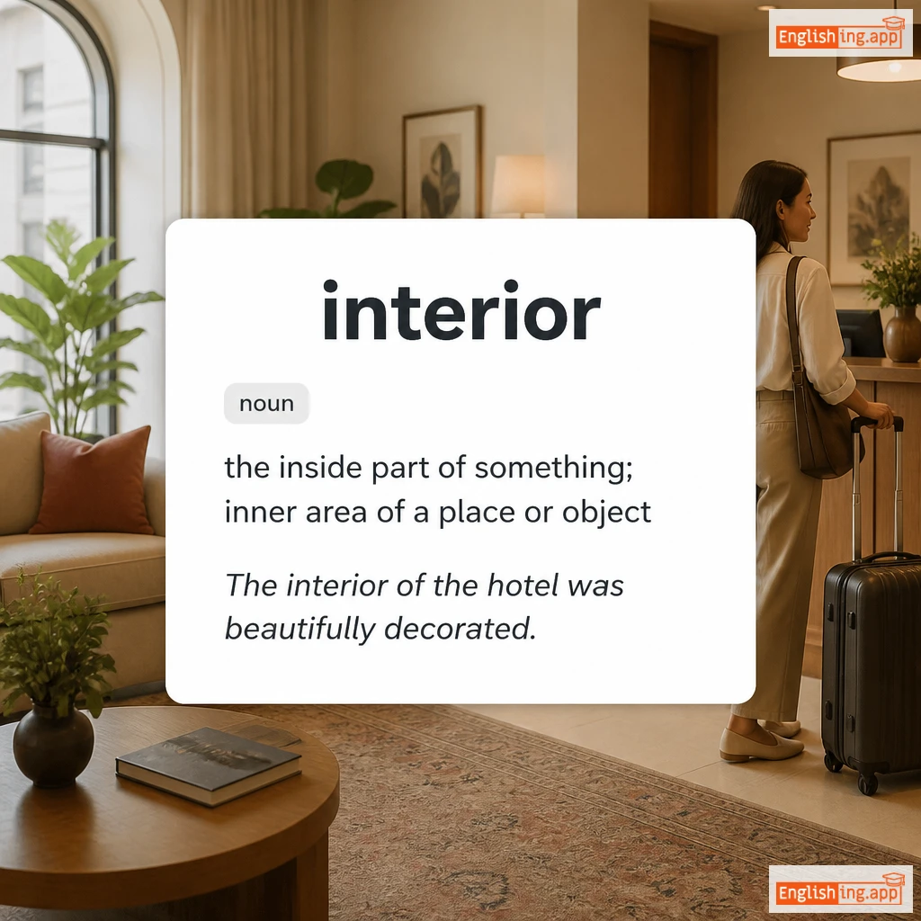 interior definition card — visual illustration of the meaning