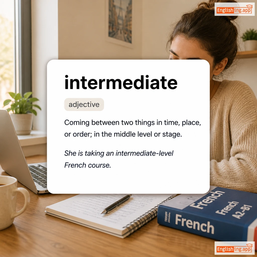 intermediate definition card — visual illustration of the meaning