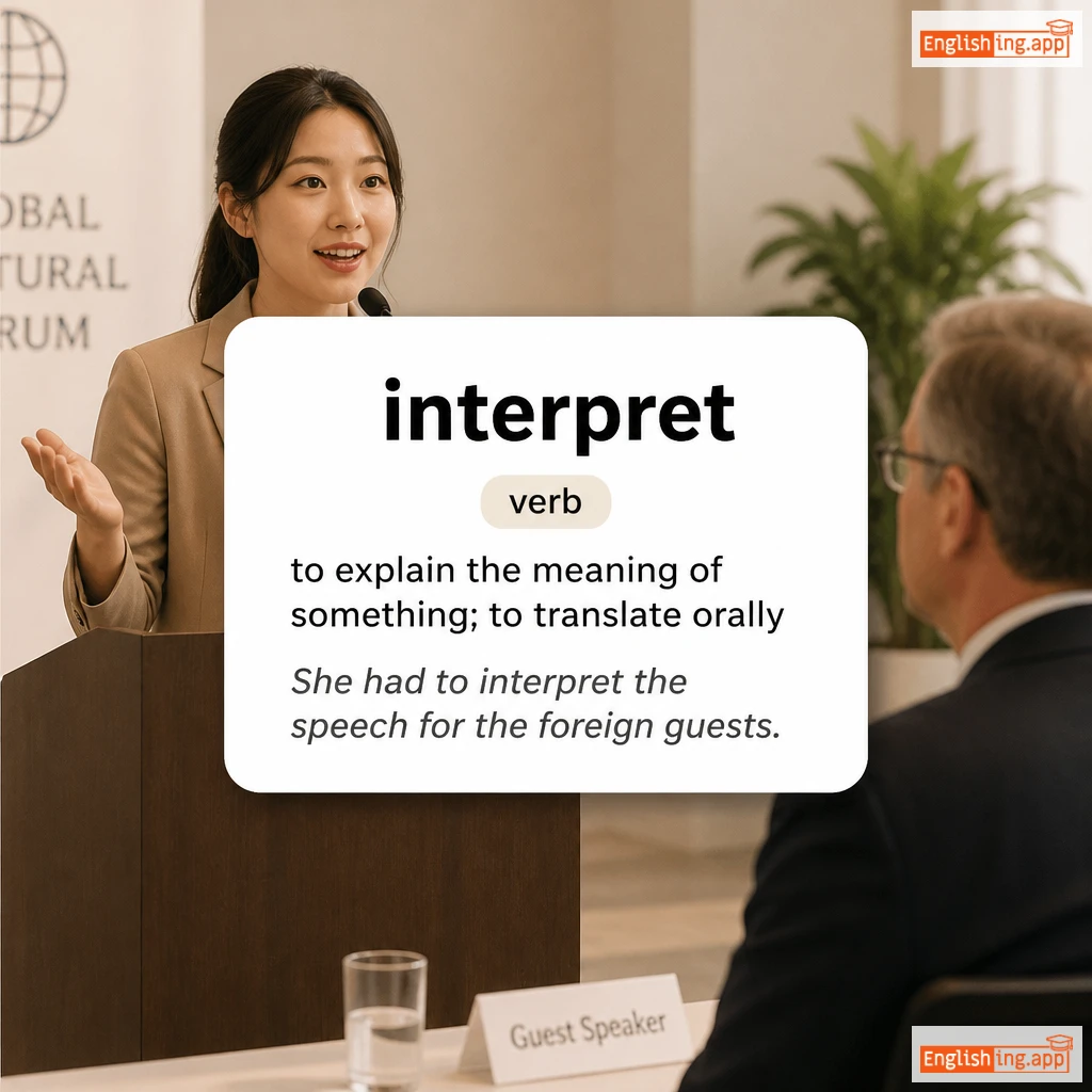 interpret definition card — visual illustration of the meaning