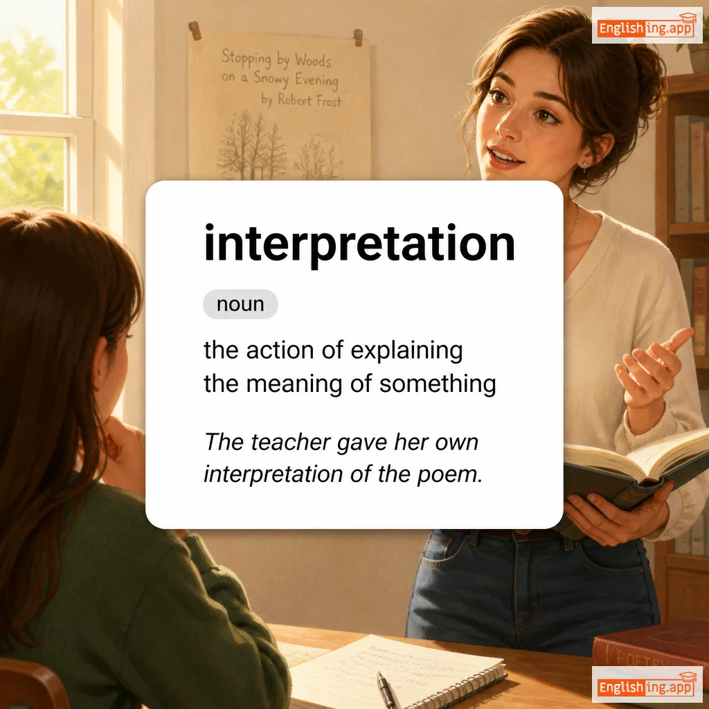 interpretation definition card — visual illustration of the meaning