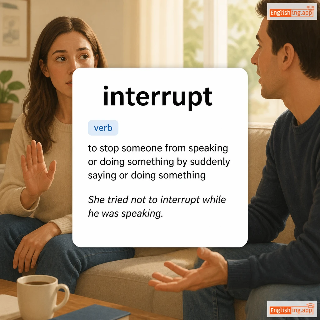 interrupt definition card — visual illustration of the meaning