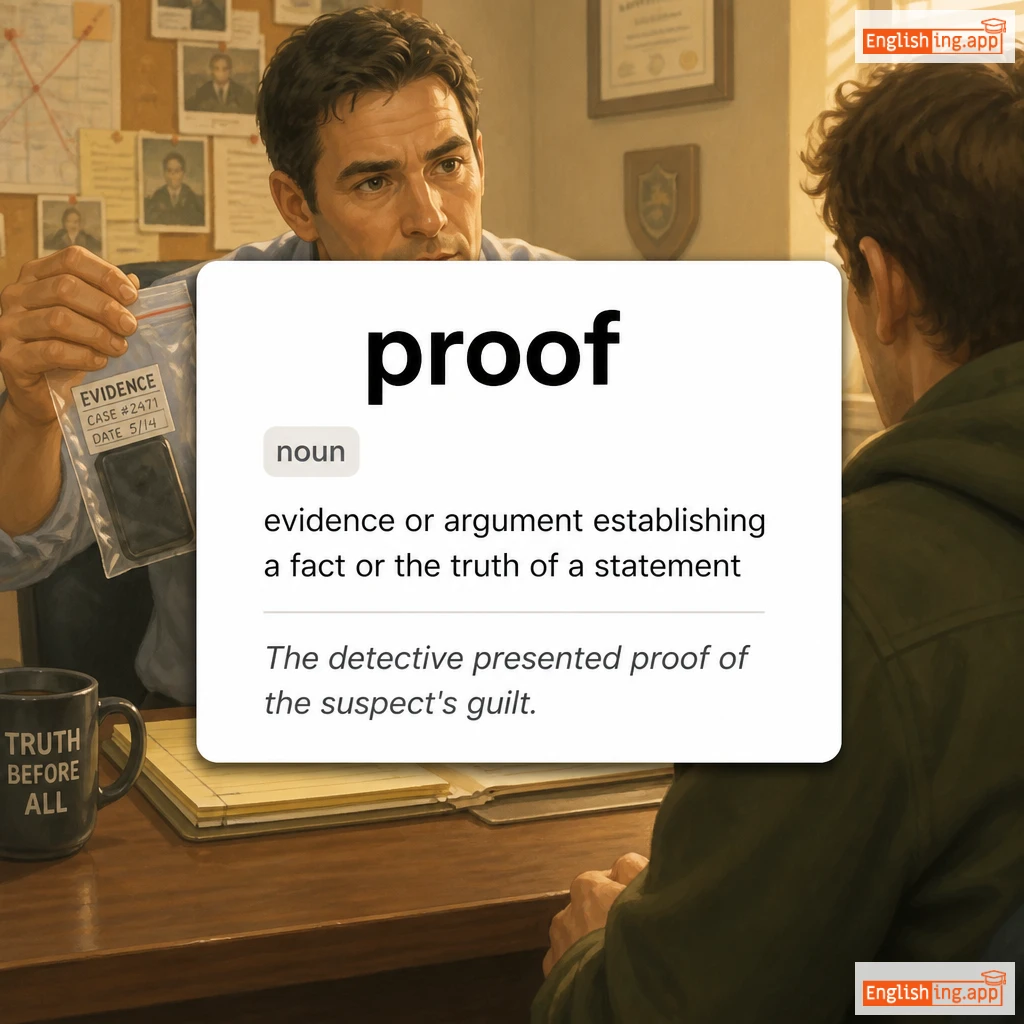 proof definition card — visual illustration of the meaning