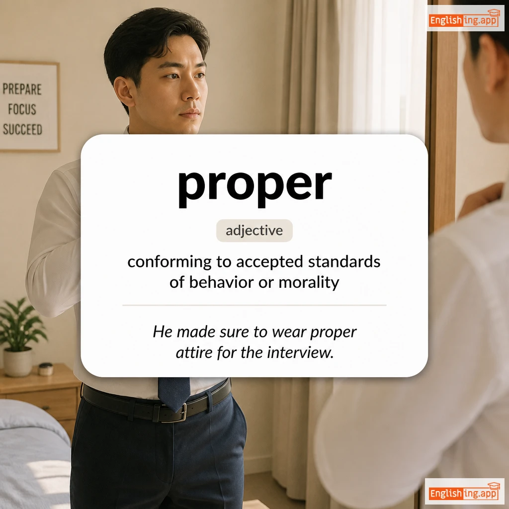 proper definition card — visual illustration of the meaning