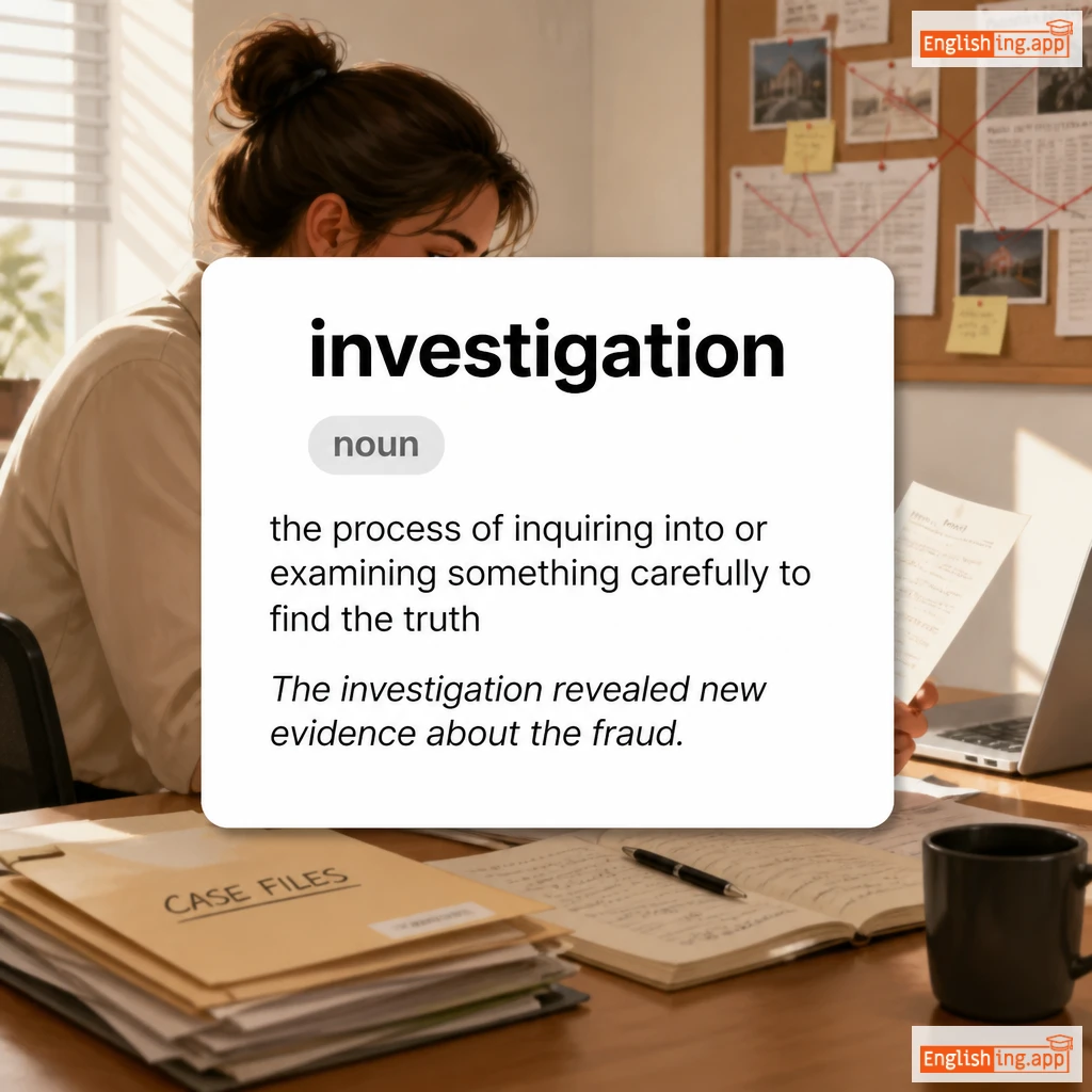 investigation definition card — visual illustration of the meaning