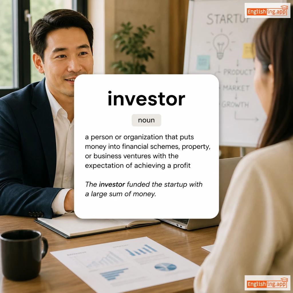 investor definition card — visual illustration of the meaning