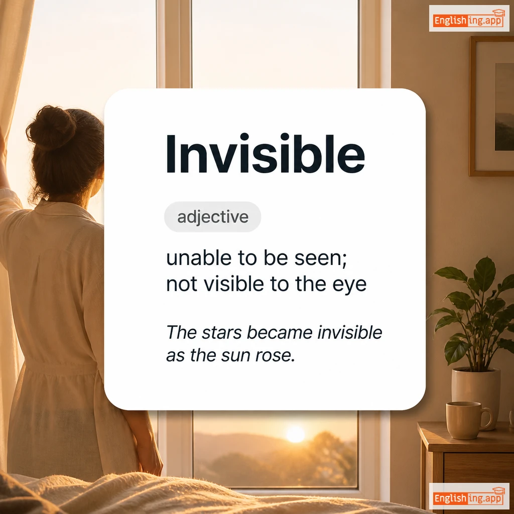 Invisible definition card — visual illustration of the meaning