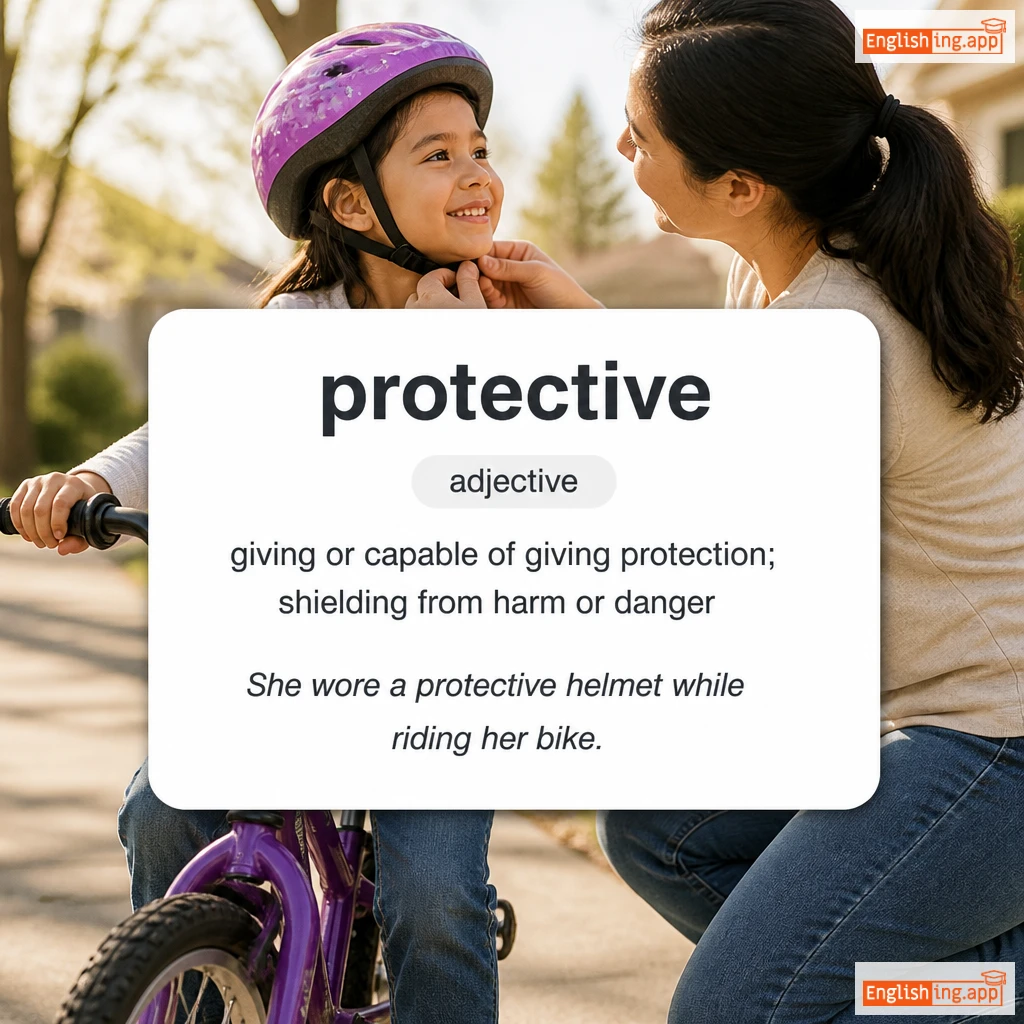 protective definition card — visual illustration of the meaning