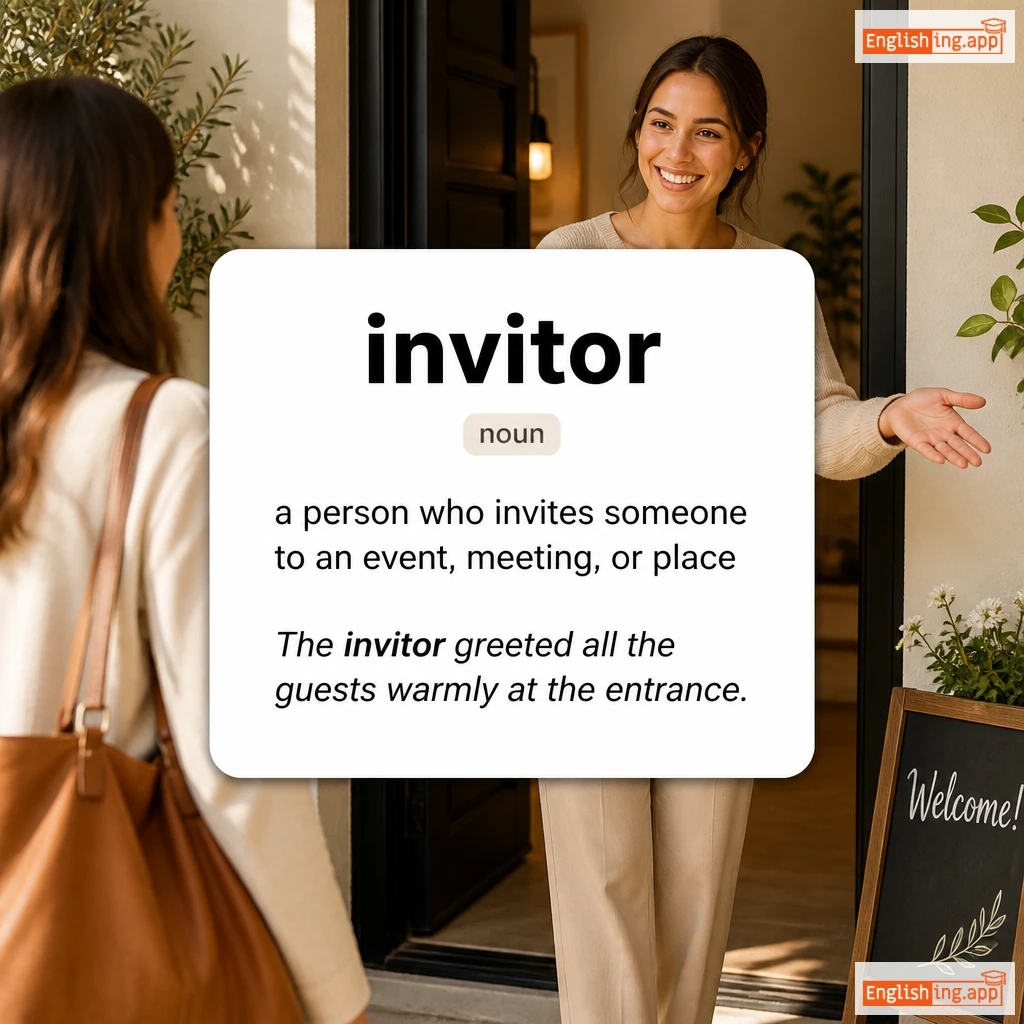 invitor definition card — visual illustration of the meaning