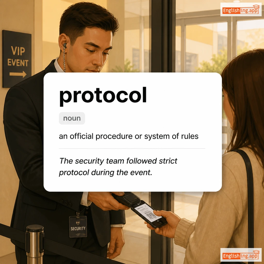protocol definition card — visual illustration of the meaning