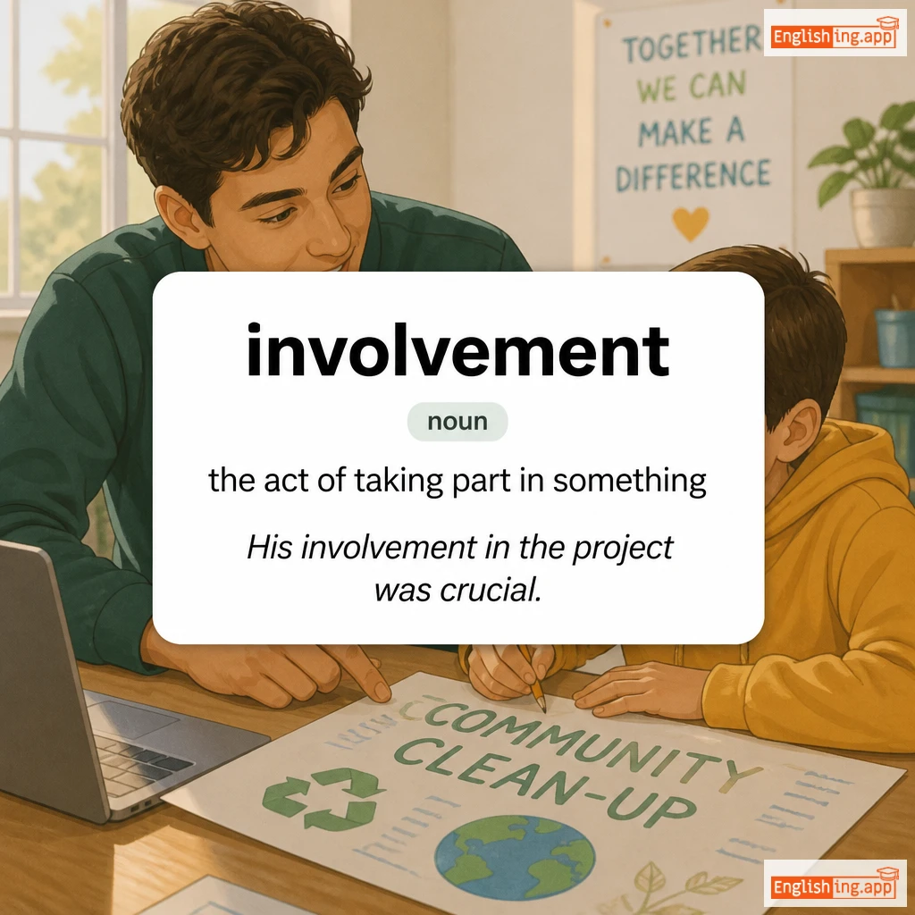 involvement definition card — visual illustration of the meaning