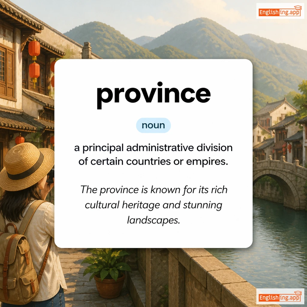 province definition card — visual illustration of the meaning