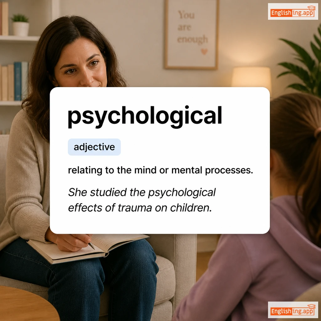 psychological definition card — visual illustration of the meaning