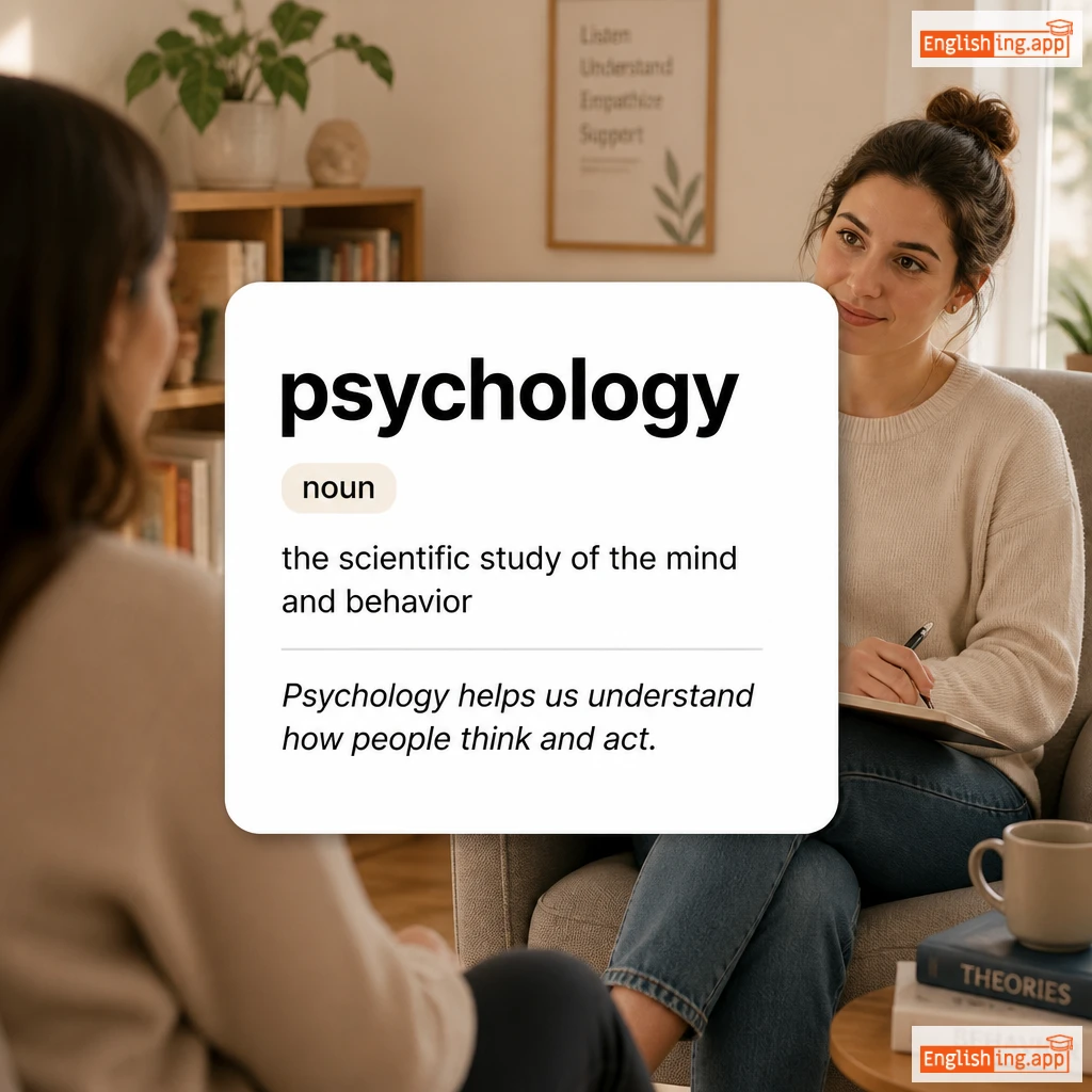 psychology definition card — visual illustration of the meaning