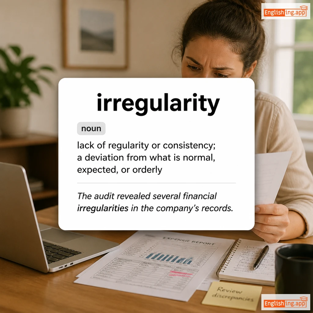 irregularity definition card — visual illustration of the meaning