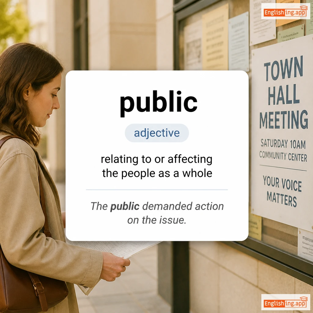 public definition card — visual illustration of the meaning