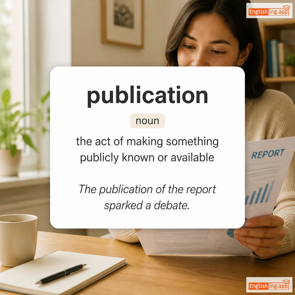 publication definition card — visual illustration of the meaning