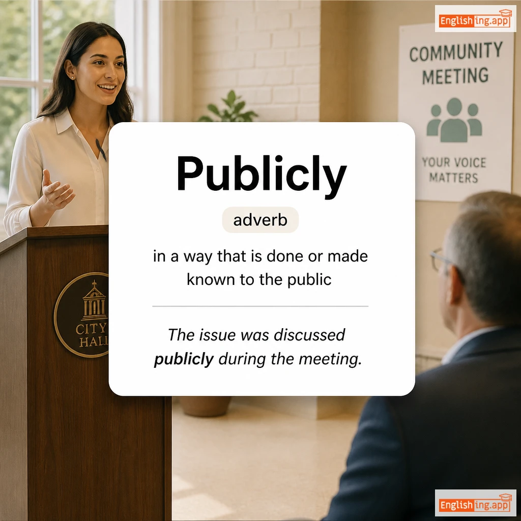 Publicly definition card — visual illustration of the meaning