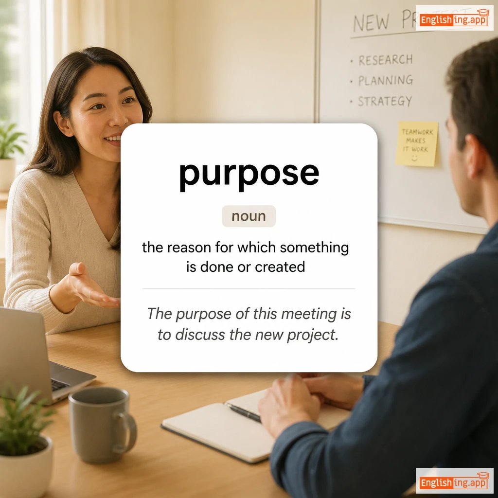 purpose definition card — visual illustration of the meaning