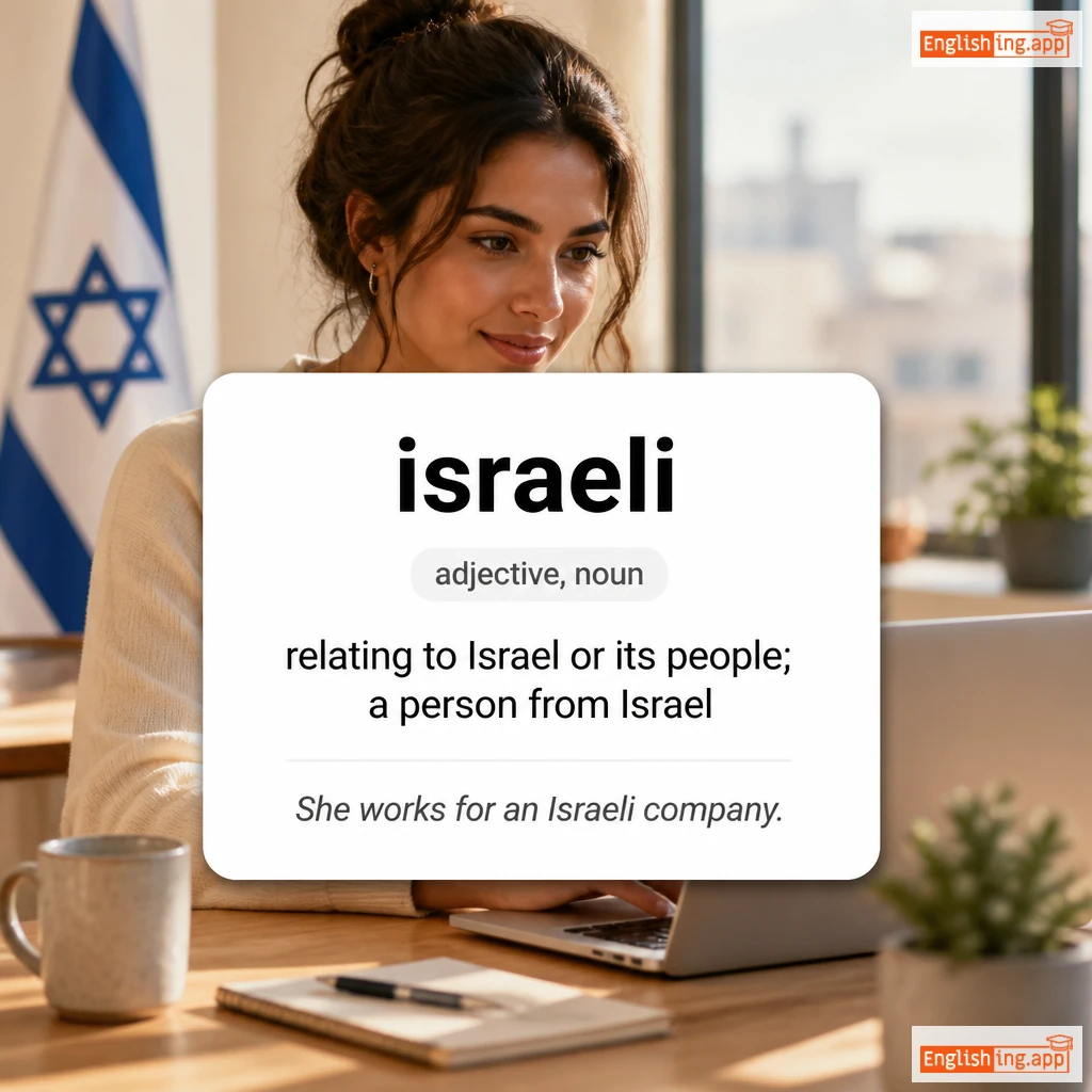 israeli definition card — visual illustration of the meaning
