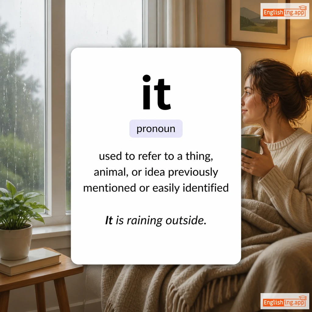 it definition card — visual illustration of the meaning