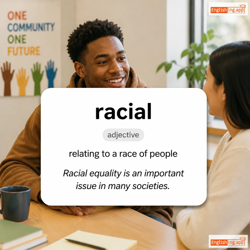 racial definition card — visual illustration of the meaning