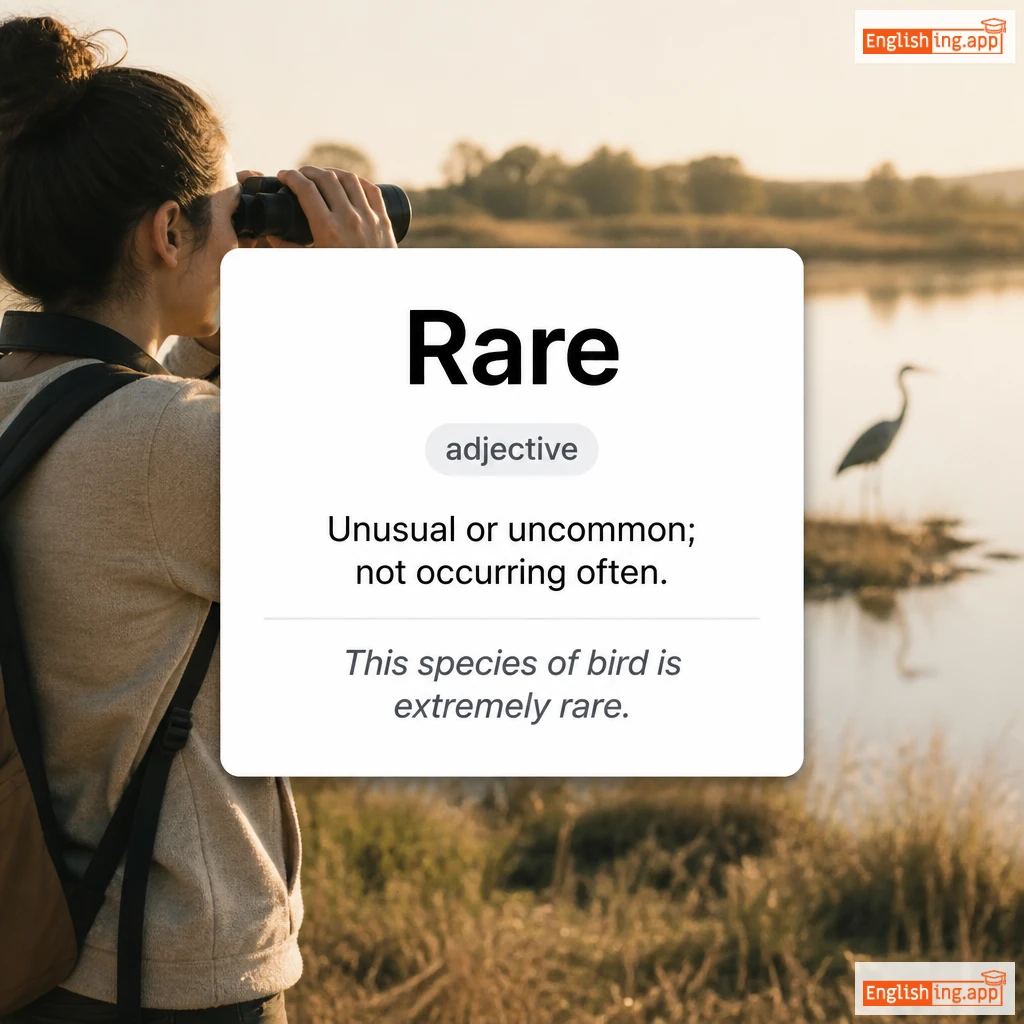 Rare definition card — visual illustration of the meaning
