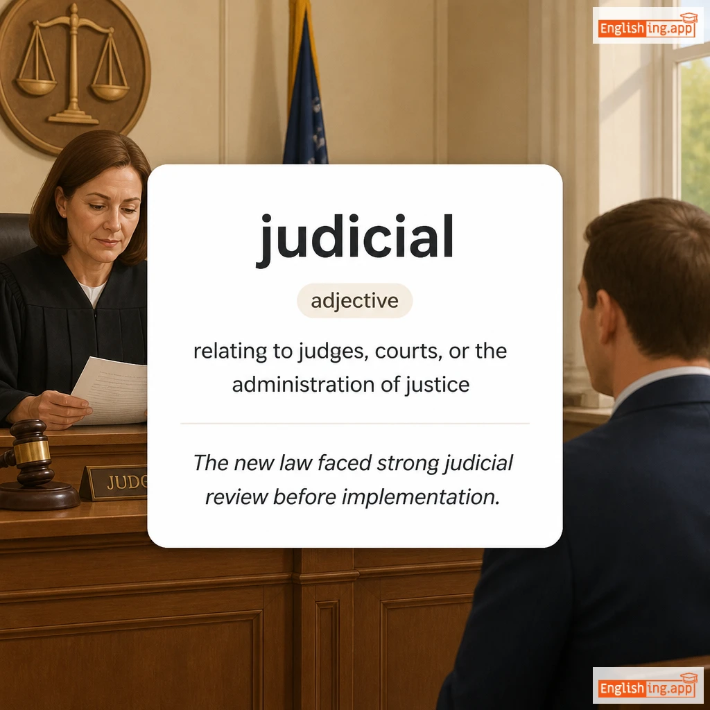 judicial definition card — visual illustration of the meaning