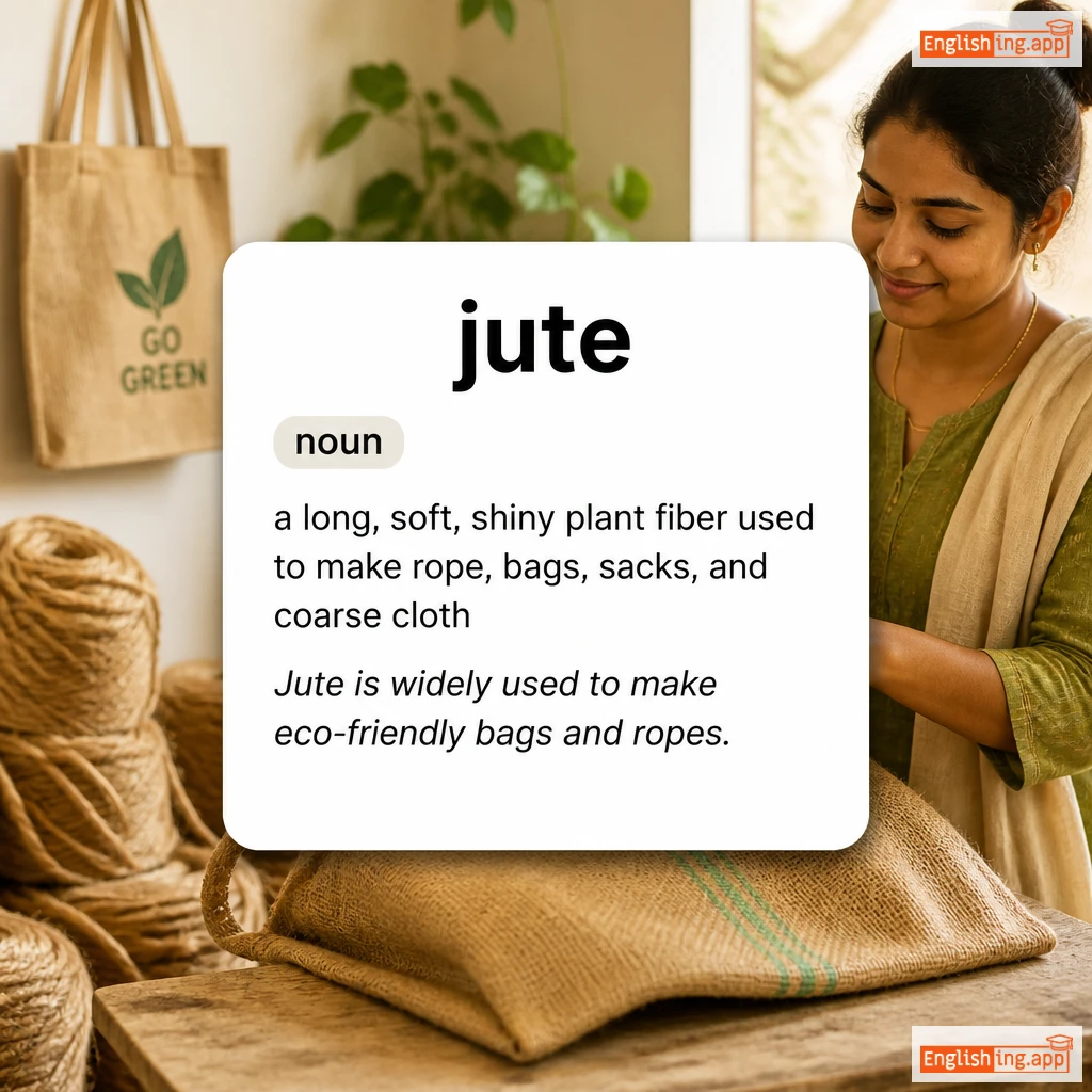 jute definition card — visual illustration of the meaning
