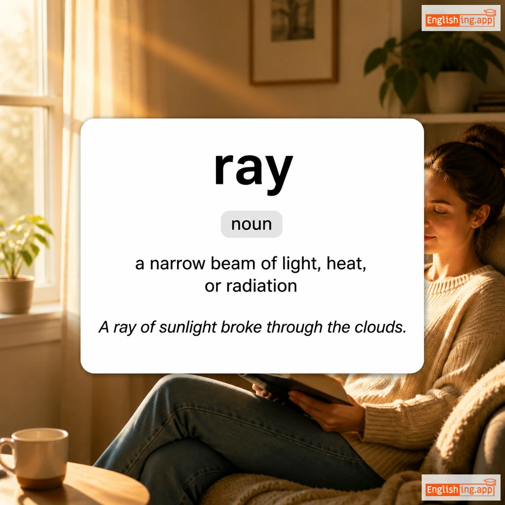 ray definition card — visual illustration of the meaning