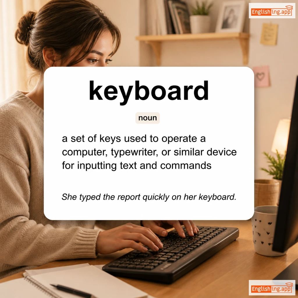 keyboard definition card — visual illustration of the meaning