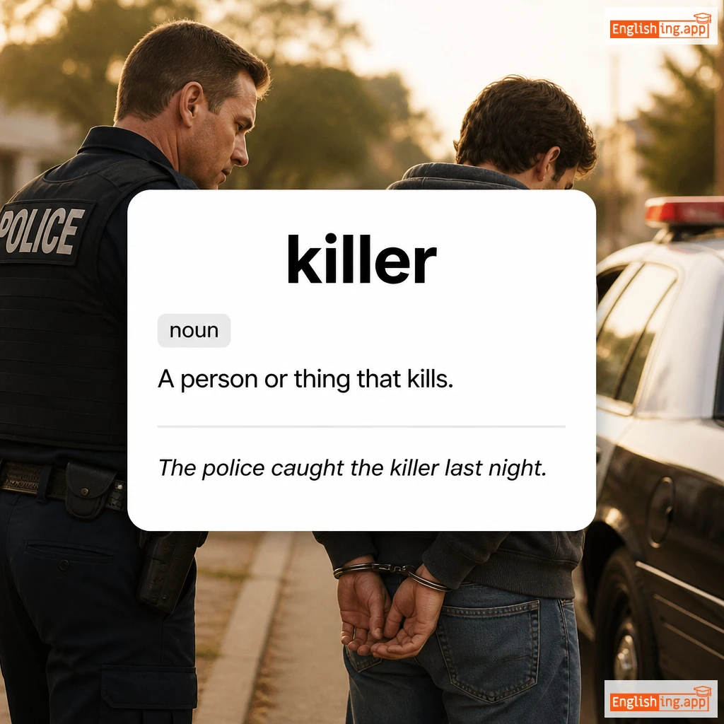 killer definition card — visual illustration of the meaning