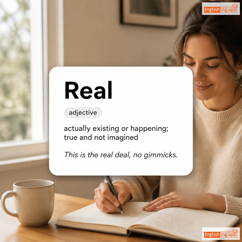 Real definition card — visual illustration of the meaning
