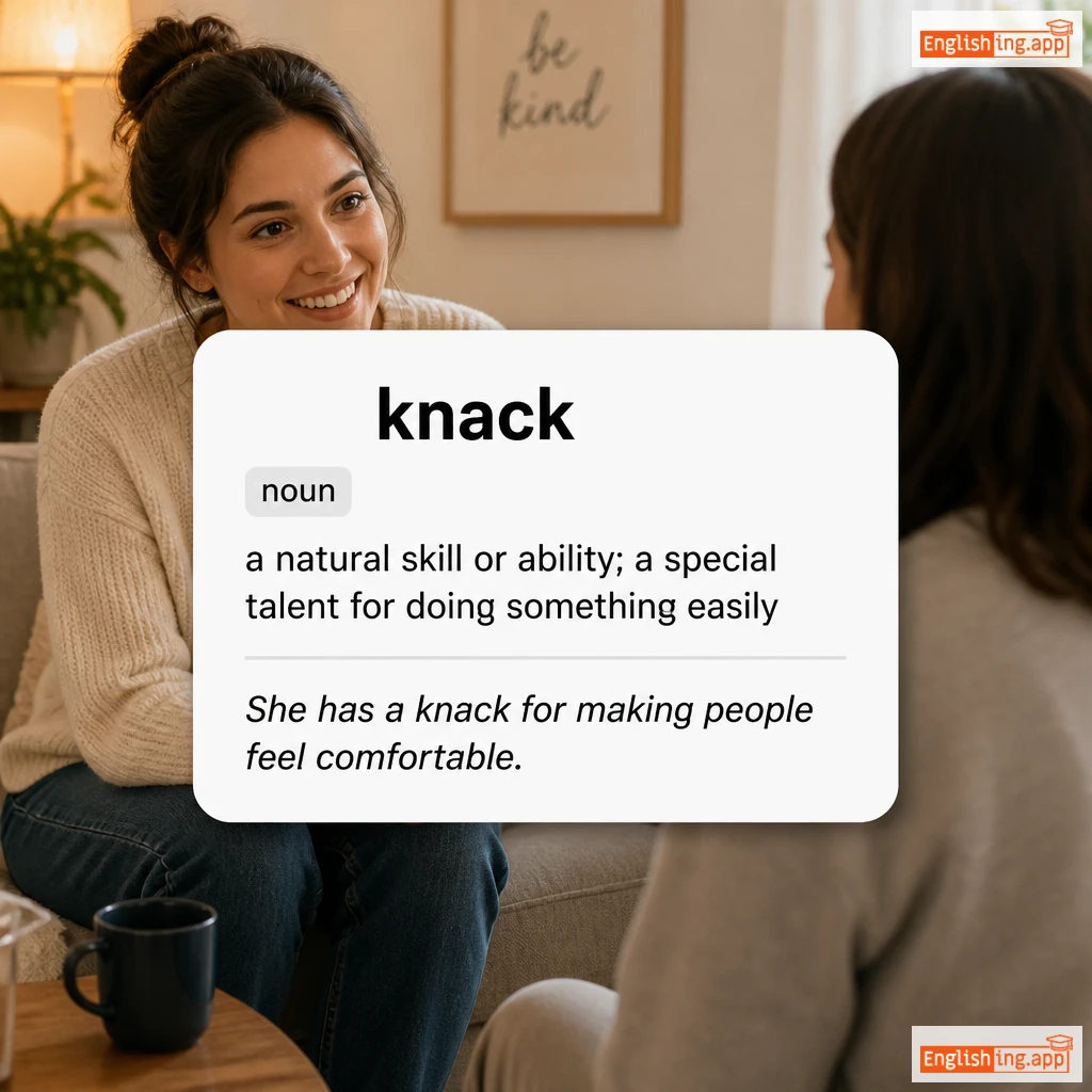 knack definition card — visual illustration of the meaning