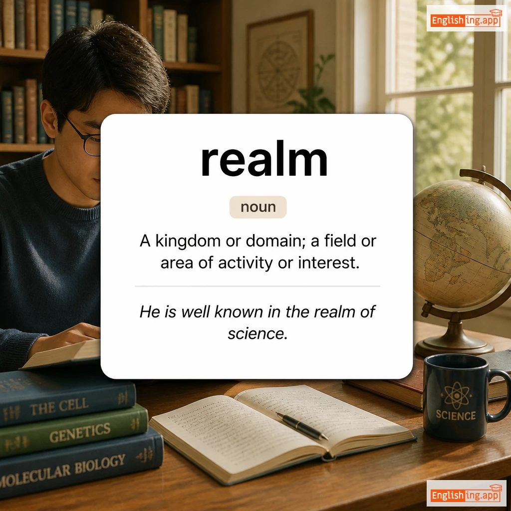 realm definition card — visual illustration of the meaning