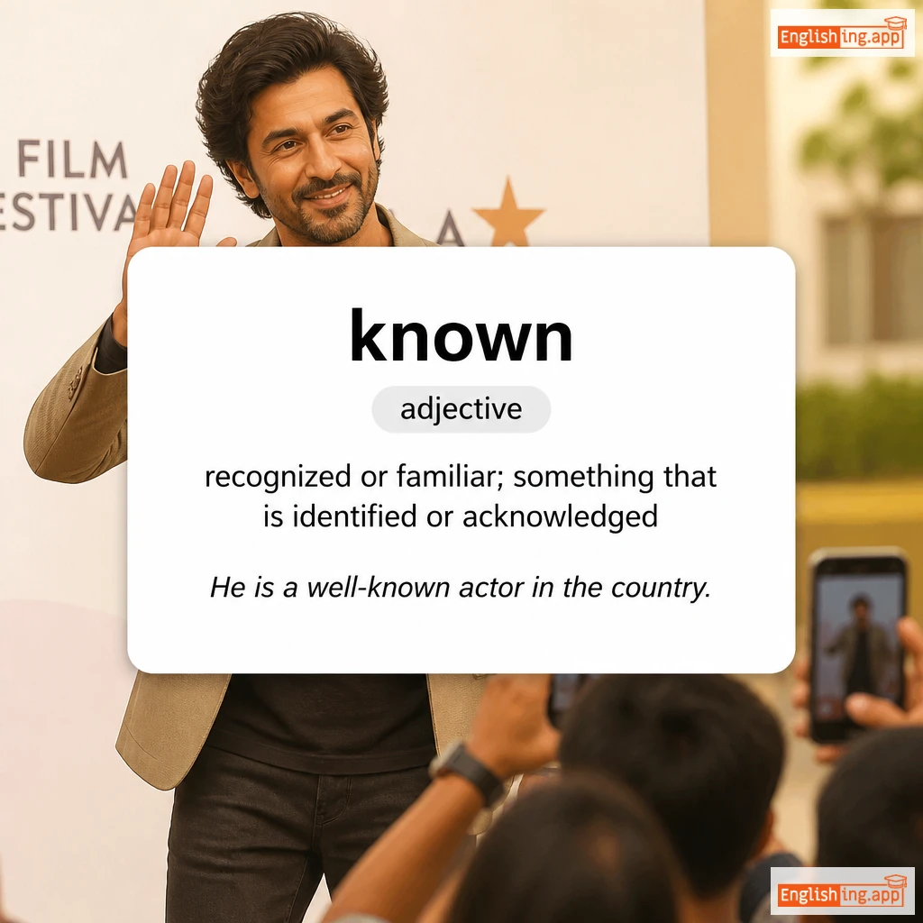 known definition card — visual illustration of the meaning