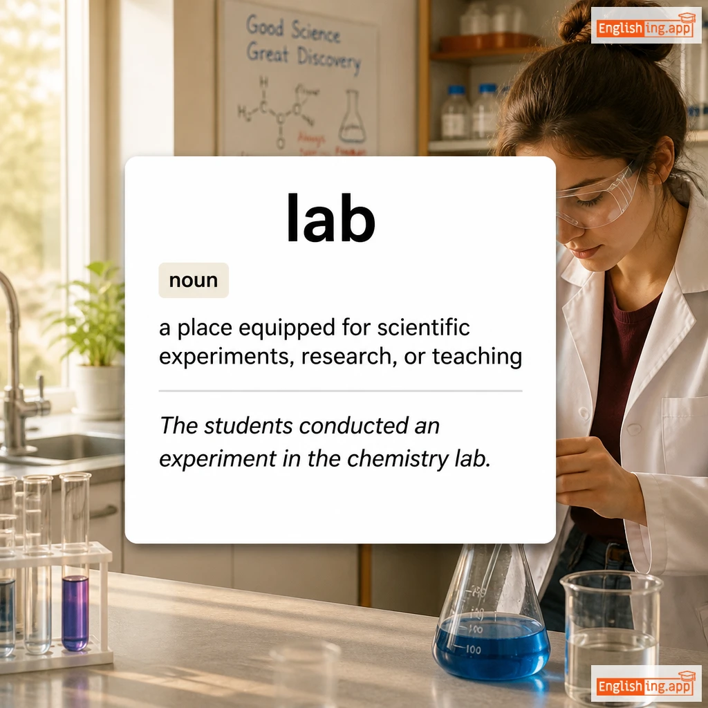 lab definition card — visual illustration of the meaning