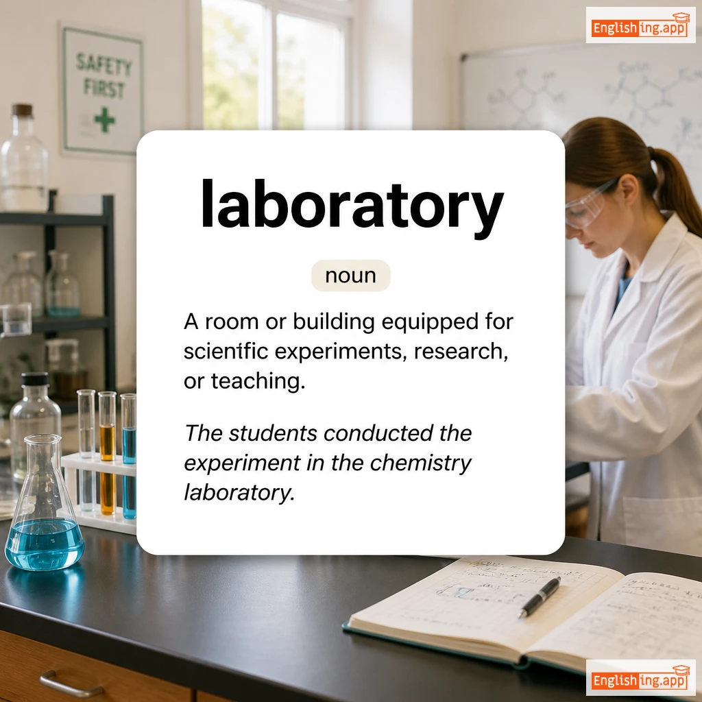 laboratory definition card — visual illustration of the meaning