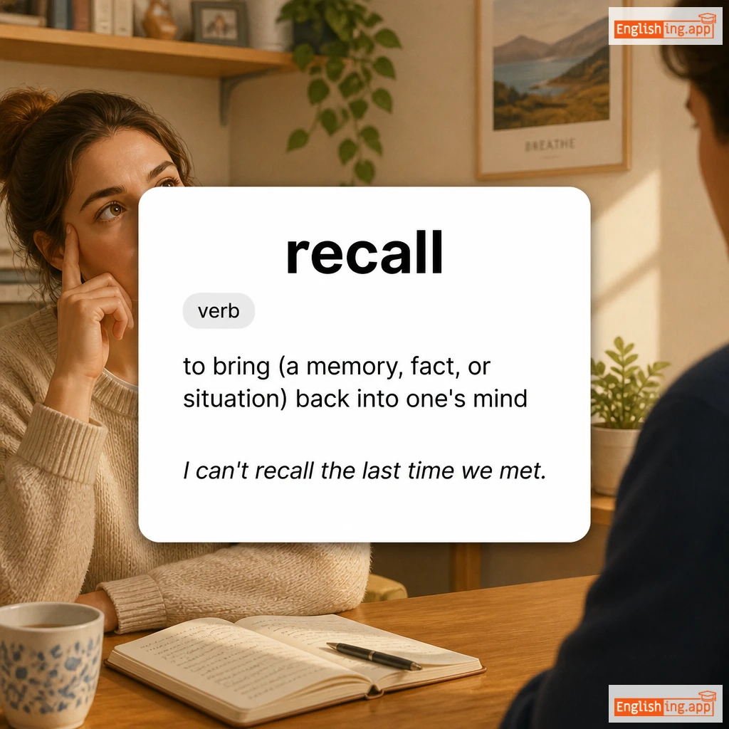 recall definition card — visual illustration of the meaning