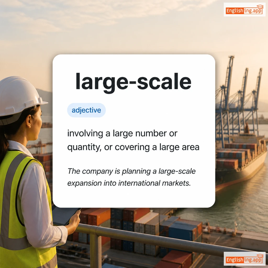 large-scale definition card — visual illustration of the meaning