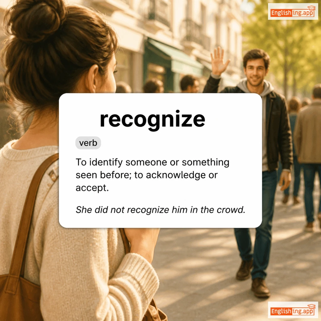 recognize definition card — visual illustration of the meaning